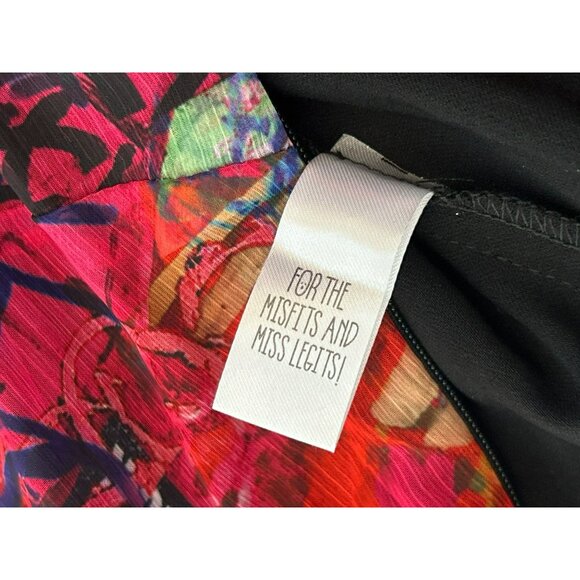 Dolls Kill Current Mood Pink Graffiti Bustier Top Size Small Asymmetrical Grunge - Picture 7 of 7